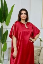 فستان نرجس-أحمر