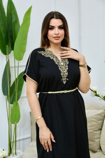 فستان توليب-أسود